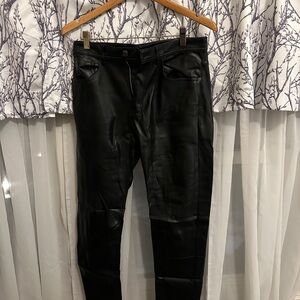 Zara Men’s Black Leather Pants